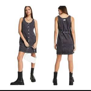 NWT Levi's Tuli Jean Mini Dress in Faded Black Size L